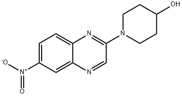 1-(6-Nitro-quinoxalin-2-yl)-piperidin-4-ol Struktur