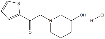 2-(3-Hydroxy-piperidin-1-yl)-1-thiophen-2-yl-ethanone hydrochloride Struktur