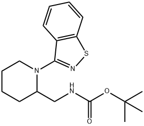 (1-Benzo[d]isothiazol-3-yl-piperidin-2-ylMethyl)-carbaMic acid tert-butyl ester Struktur