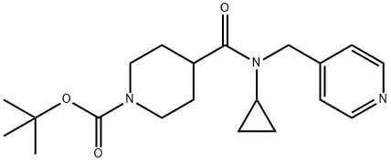 4-(Cyclopropyl-pyridin-4-ylMethyl-carbaMoyl)-piperidine-1-carboxylic acid tert-butyl ester Struktur