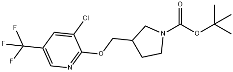 3-(3-Chloro-5-trifluoroMethyl-pyridin-2-yloxyMethyl)-pyrrolidine-1-carboxylic acid tert-butyl ester Struktur