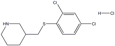 3-(2,4-Dichloro-phenylsulfanylMethyl)-piperidine hydrochloride Struktur