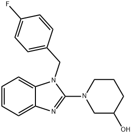 1-[1-(4-Fluoro-benzyl)-1H-benzoiMidazol-2-yl]-piperidin-3-ol Struktur