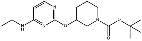 3-(4-EthylaMino-pyriMidin-2-yloxy)-piperidine-1-carboxylic acid tert-butyl ester Struktur