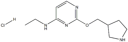 Ethyl-[2-(pyrrolidin-3-ylMethoxy)-pyriMidin-4-yl]-aMine hydrochloride Struktur