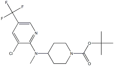 4-[(3-Chloro-5-trifluoroMethyl-pyridin-2-yl)-Methyl-aMino]-piperidine-1-carboxylic acid tert-butyl ester Struktur