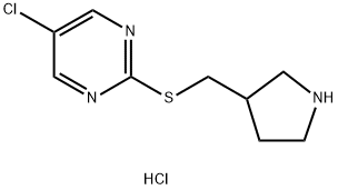 5-Chloro-2-(pyrrolidin-3-ylMethylsulfanyl)-pyriMidine hydrochloride Struktur