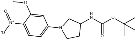 [1-(3-Methoxy-4-nitro-phenyl)-pyrrolidin-3-yl]-carbaMic acid tert-butyl ester Struktur