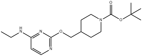 4-(4-EthylaMino-pyriMidin-2-yloxyMethyl)-piperidine-1-carboxylic acid tert-butyl ester Struktur