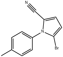 5-BroMo-1-(p-tolyl)-1H-pyrrole-2-carbonitrile Struktur