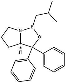 1H,3H-Pyrrolo[1,2-c][1,3,2]oxazaborole, tetrahydro-1-(2-Methylpropyl)-3,3-diphenyl-, (R)- Struktur