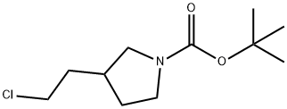 tert-butyl 3-(2-chloroethyl)pyrrolidine-1-carboxylate Struktur