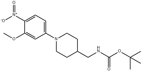 [1-(3-Methoxy-4-nitro-phenyl)-piperidin-4-ylMethyl]-carbaMic acid tert-butyl ester Struktur