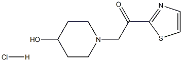 2-(4-Hydroxy-piperidin-1-yl)-1-thiazol-2-yl-ethanone hydrochloride Struktur