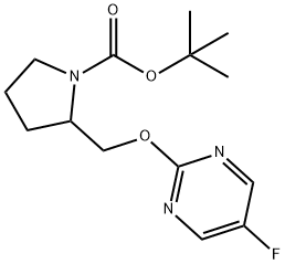 tert-butyl 2-(((5-fluoropyriMidin-2-yl)oxy)Methyl)pyrrolidine-1-carboxylate Struktur