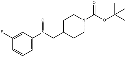 4-(3-Fluoro-benzenesulfinylmethyl)-piperidine-1-carboxylic acid tert-butyl ester Struktur