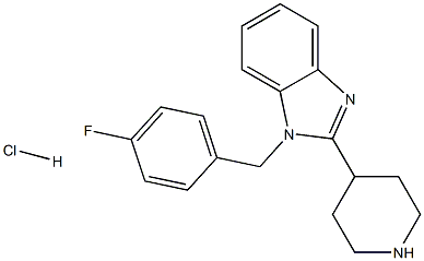 1-(4-Fluoro-benzyl)-2-piperidin-4-yl-1H-benzoiMidazole hydrochloride Struktur