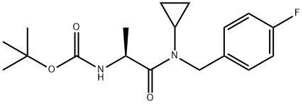 {(S)-1-[Cyclopropyl-(4-fluoro-benzyl)-carbaMoyl]-ethyl}-carbaMic acid tert-butyl ester Struktur