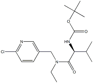 {(S)-1-[(6-Chloro-pyridin-3-ylMethyl)-ethyl-carbaMoyl]-2-Methyl-propyl}-carbaMic acid tert-butyl ester Struktur