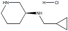 Cyclopropyl-Methyl-(S)-piperidin-3-yl-aMine hydrochloride Struktur