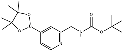 tert-butyl (4-(4,4,5,5-tetraMethyl-1,3,2-dioxaborolan-2-yl)pyridin-2-yl)MethylcarbaMate Struktur