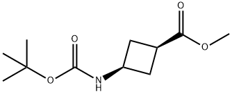 CIS-3-(BOC-アミノ)シクロブタンカルボン酸メチル 化學(xué)構(gòu)造式