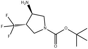 (3R,4S)-tert-Butyl 3-AMino-4-(trifluoroMethyl)pyrrolidine-1-carboxylate Struktur