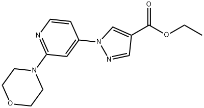 Ethyl 1-(2-Morpholinopyridin-4-yl)-1H-pyrazole-4-carboxylate Struktur