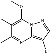 3-BroMo-7-Methoxy-5,6-diMethylpyrazolo[1,5-a]pyriMidine Struktur