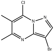 3-BroMo-7-chloro-5,6-diMethylpyrazolo[1,5-a]pyriMidine Struktur