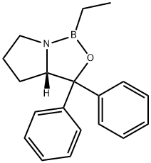 1H,3H-Pyrrolo[1,2-c][1,3,2]oxazaborole, tetrahydro-1-ethyl-3,3-diphenyl-, (S)- Struktur