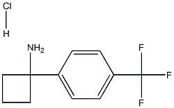 1-[4-(トリフルオロメチル)フェニル]シクロブタン-1-アミン塩酸塩 化學(xué)構(gòu)造式