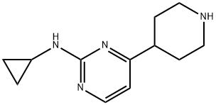 N-Cyclopropyl-4-(4-piperidinyl)-2-pyriMidinaMine Structure