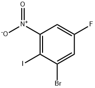 1-BroMo-5-fluoro-2-iodo-3-nitrobenzene Struktur