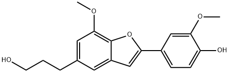 2-(4-Hydroxy-3-methoxyphenyl)
-7-methoxy-5-benzofuranpropal Struktur