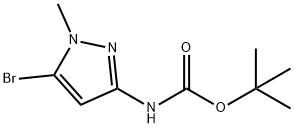 tert-butyl 5-broMo-1-Methyl-1H-pyrazol-3-ylcarbaMate Struktur