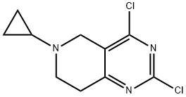 2,4-dichloro-6-cyclopropyl-5,6,7,8-tetrahydropyrido[4,3-d]pyriMidine Structure