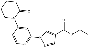 ethyl 1-(4-(2-oxopiperidin-1-yl)pyridin-2-yl)-1H-pyrazole-4-carboxylate Struktur