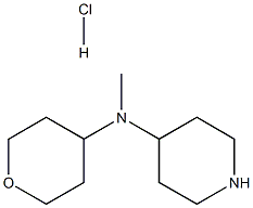 N-Methyl-N-(tetrahydro-2H-pyran-4-yl)piperidin-4-aMine hydrochloride Struktur