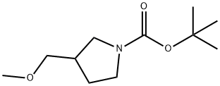 3-MethoxyMethyl-pyrrolidine-1-carboxylic acid tert-butyl ester Struktur