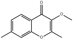 3-Methoxy-2,7-diMethyl-4H-chroMen-4-one Struktur