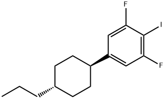 1,3-Difluoro-2-iodo-5-(trans-4-propylcyclohexyl)benzene Struktur