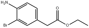 (4-AMino-3-broMo-phenyl)-acetic acid ethyl ester Struktur