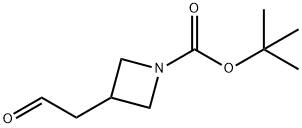 1-Azetidinecarboxylic acid, 3-(2-oxoethyl)-, 1,1-dimethylethyl ester Struktur