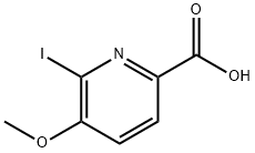 6-Iodo-5-Methoxy-pyridine-2-carboxylic acid Struktur