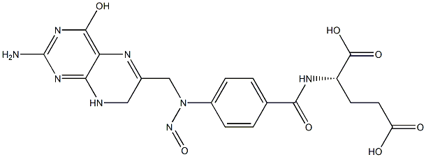 L-(+)-N-[p-[[(2-AMino-7,8-dihydro-4-hydroxy-6-pteridinyl)Methyl]nitrosaMino]benzoyl]-glutaMic Acid Struktur