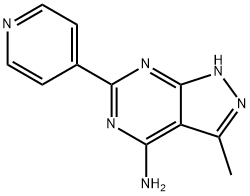 3-Methyl-6-(pyridin-4-yl)-1H-pyrazolo[3,4-d]pyriMidin-4-aMine Struktur