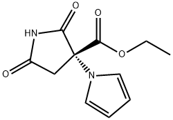 (R)-ethyl 2,5-dioxo-3-(1H-pyrrol-1-yl)pyrrolidine-3-carboxylate Struktur