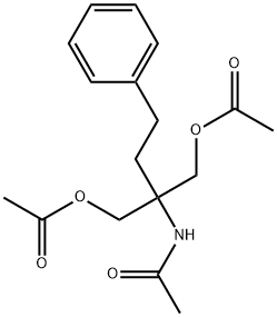 N-[1,1-Bis[(acetyloxy)methyl]-3-phenylpropyl]acetamide Struktur