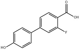 4-(4-Carboxy-3-fluorophenyl)phenol Struktur